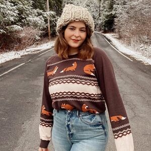 Noelle By Noelle Upstate Sweater Bodysuit LARGE EUC